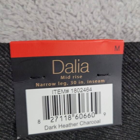 NEW Dalia Womens M Mid Rise Tummy Control Charcoal Pants Slim leg Dress Pants - Picture 6 of 9